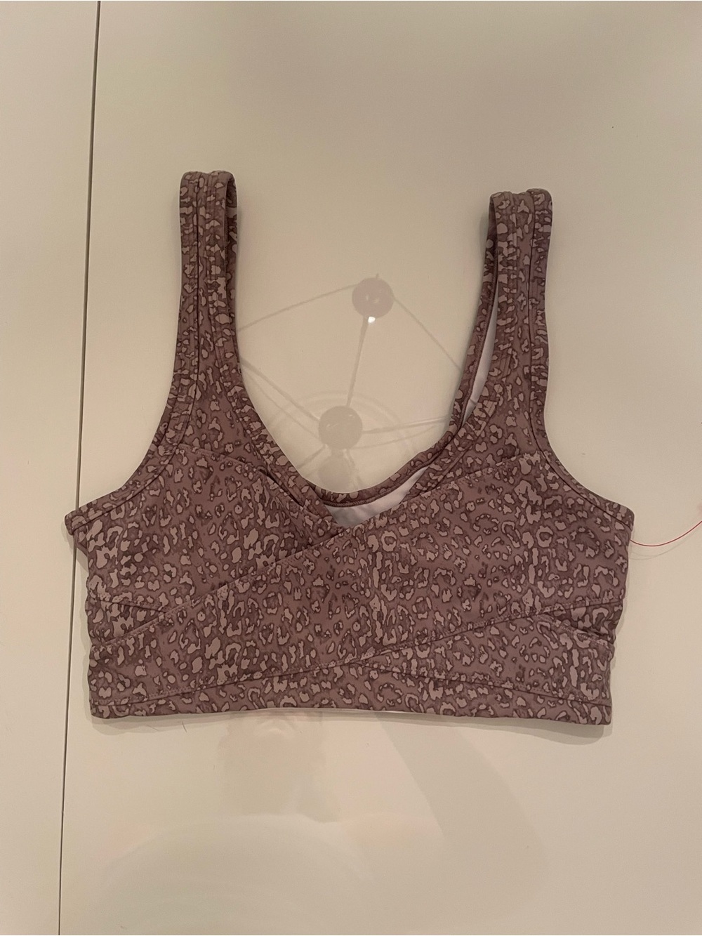 Varley Mauve Leopard-Print Sports Bralette
